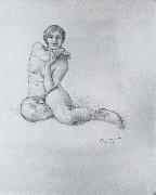 Carl Larsson Crouching Girl oil painting artist